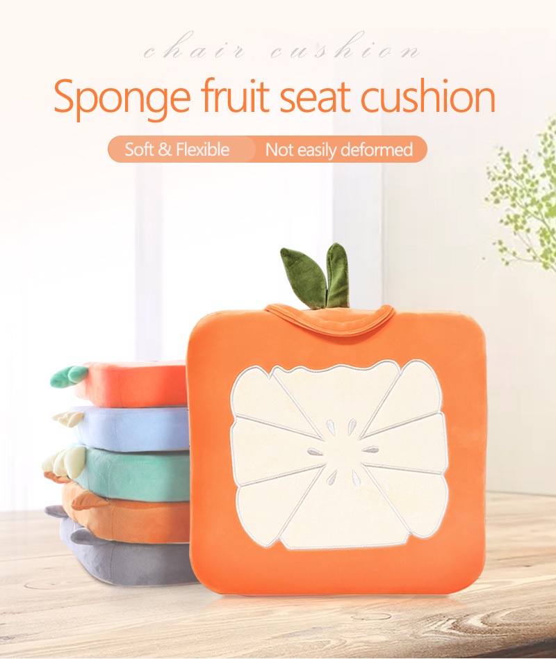 Cartoon office cushion square fruit cushion-1